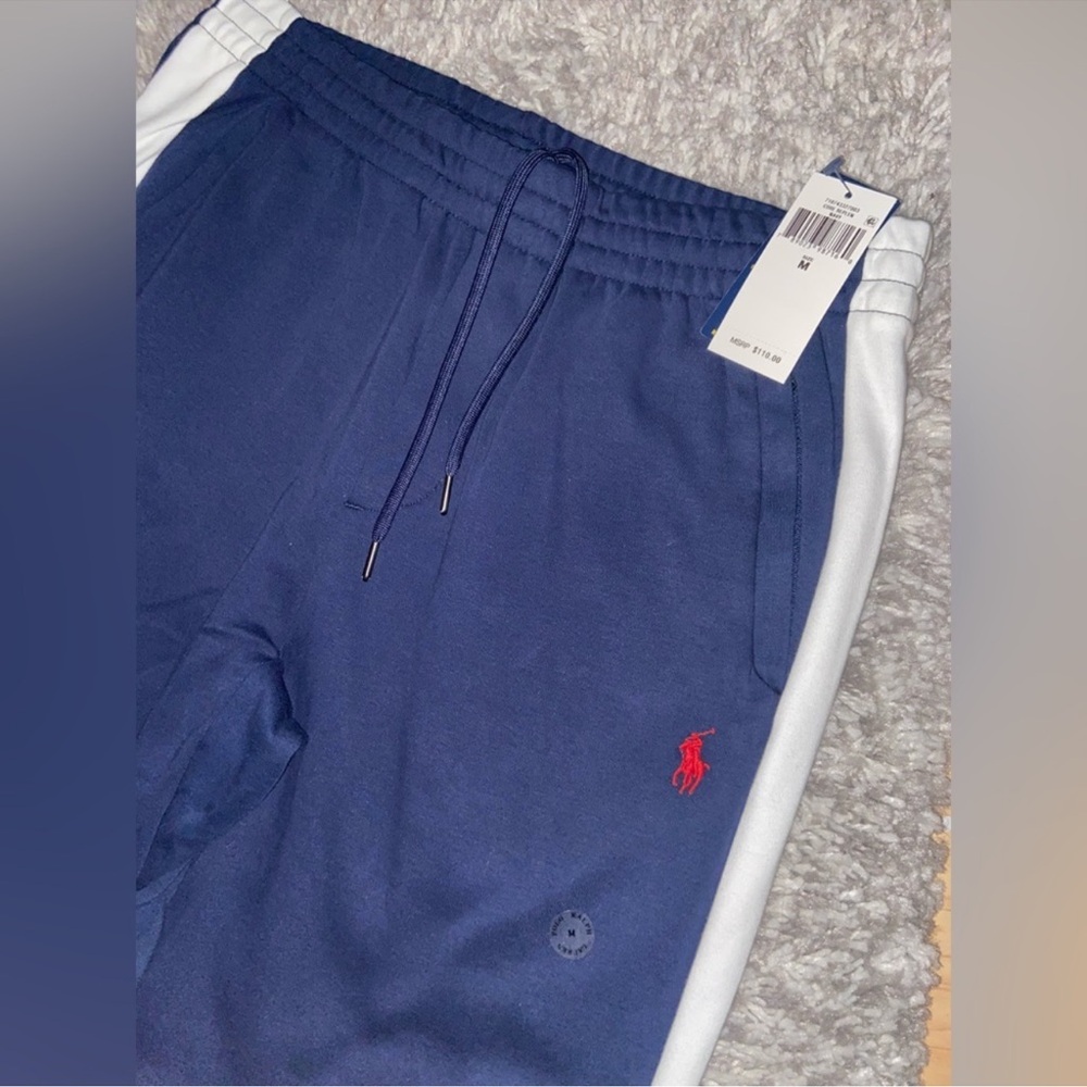 Polo by Ralph Lauren Blue and White Sweatpants